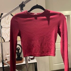 Burgundy Crop Top